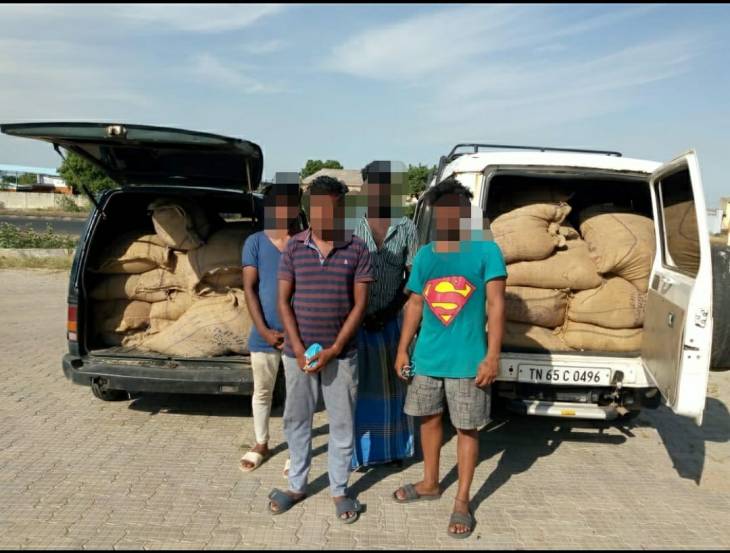 தூத்துக்குடியில் ரேசன் அரிசி கடத்திய 4 பேர் கைது - 3500 கிலோ அரிசி பறிமுதல்! 

