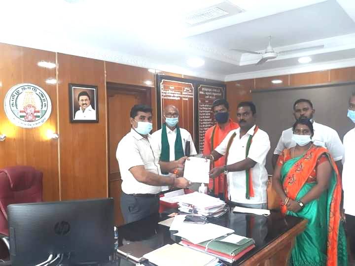 நெல்லுக்கான காப்பீட்டு திட்டத்தை ரத்து செய்வதை உடனடியாக கைவிட வேண்டும் - தூத்துக்குடி மாவட்ட ஆட்சியரிடம் பாஜக மனு!

