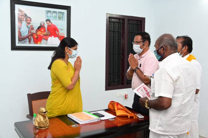கனிமொழி எம்.பி யுடன் த.வீ.க.ப.க நிர்வாகிகள் சந்திப்பு!

