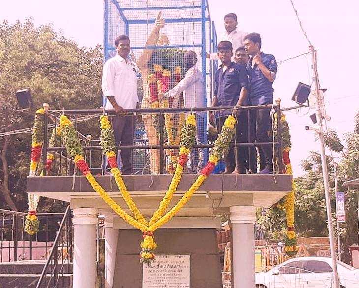 அம்பேத்கர் நினைவுநாள்: தமிழ்நாடு பறையர் பாதுகாப்பு பேரவை சார்பாக அஞ்சலி