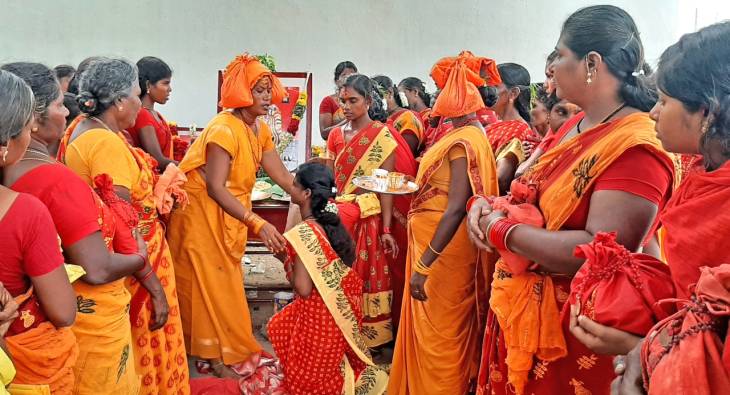 தைப்பூச இருமுடி விழா: மேல்மருவத்தூருக்கு செவ்வாடை பக்தர்கள் சக்தி மாலை அணிந்து விரதம் தொடக்கம்