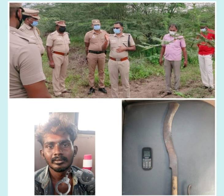 மேய்ச்சலுக்காக விட்டிருந்த தனது மாடுகளை தேடி வந்தவர் வெட்டிக்கொலை : வாலிபர் கைது! 