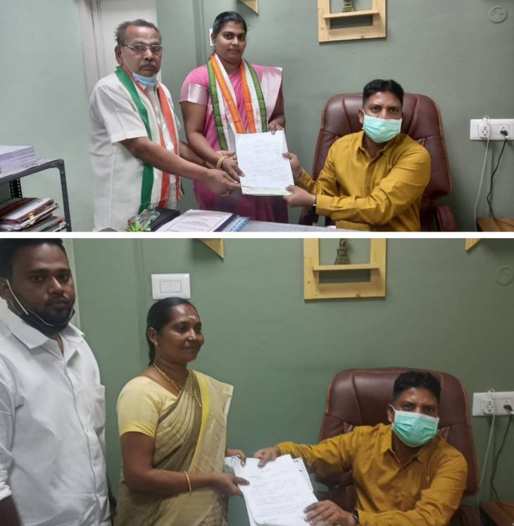 தூத்துக்குடி மாநகராட்சி தேர்தல் : 44 & 48 வார்டில் போட்டியிடும் காங்கிரஸ் வேட்பாளர்கள் வேட்பு மனு தாக்கல்