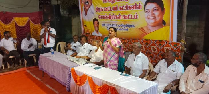 தூத்துக்குடி நகர்ப்புற உள்ளாட்சி தேர்தல்: 60வது வார்டு திமுக வேட்பாளரை ஆதரித்து அறிமுக செயல் வீரர்கள் கூட்டம்