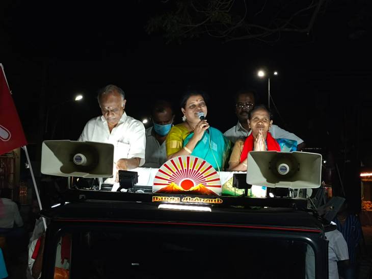 தூத்துக்குடி 60 வார்டுகளிலும் திமுக கூட்டணி வென்றெடுத்து வெற்றியை முதல்வரிடம் சமர்பிக்க வேண்டும் -  அமைச்சர் கீதாஜீவன் தேர்தல் பிரச்சாரம்