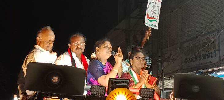 தூத்துக்குடியில் திமுக, காங்கிரஸ், கம்யூனிஸ்ட் வேட்பாளர்களை ஆதரித்து அமைச்சர் கீதாஜீவன் பிரச்சாரம்