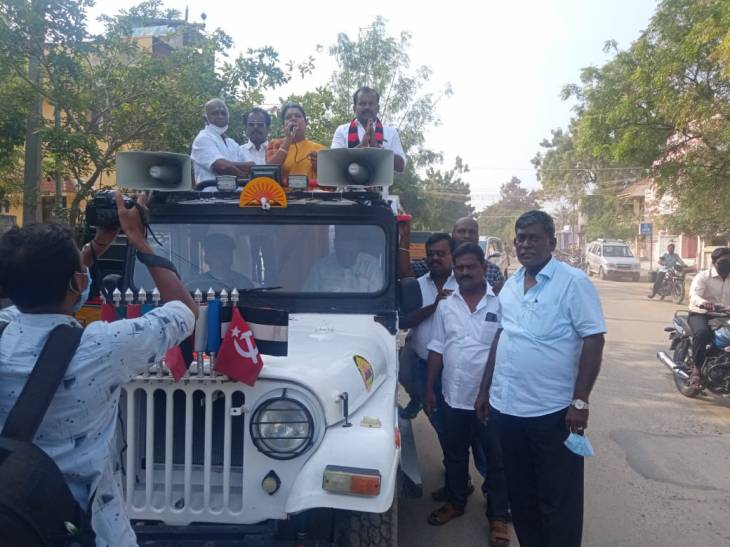 தூத்துக்குடி 20வது வார்டு திமுக வேட்பாளர் ஜெகன் பெரியசாமியை ஆதரித்து அமைச்சர் கீதாஜீவன் பிரச்சாரம்!