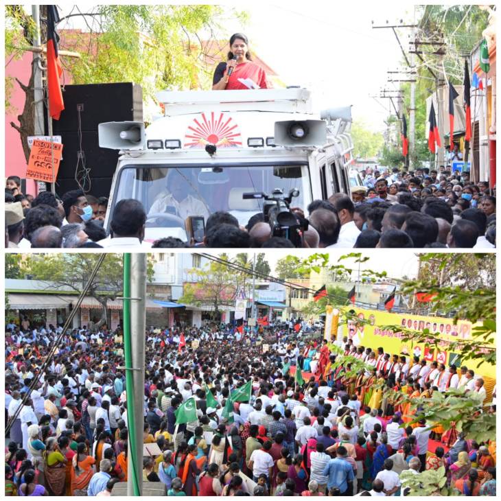 உங்கள் தொகுதியில் ஸ்டாலின் 8ஆயிரத்து 411 மனுக்களுக்கு தீர்வு கானப்பட்டுள்ளது - கனிமொழி எம்.பி பிரச்சாரம்!