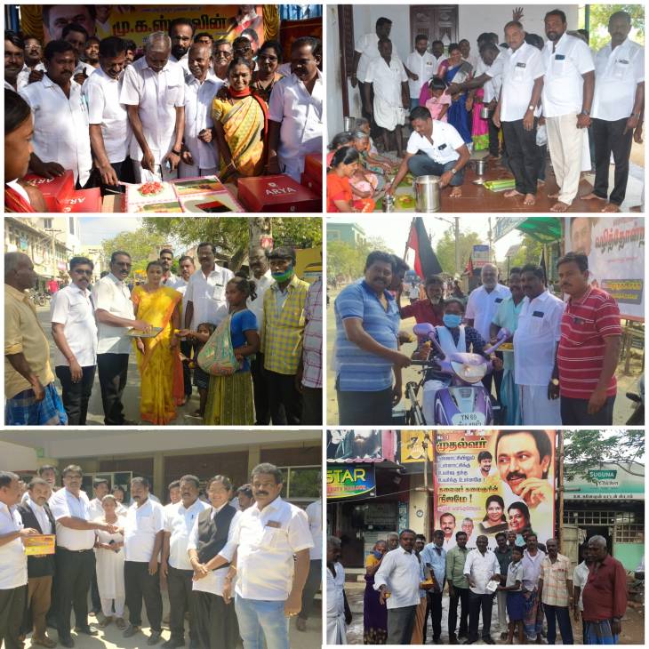 தூத்துக்குடியில் முதல்வர் ஸ்டாலின் பிறந்தநாளையொட்டி பல்வேறு இடங்களில் இனிப்புகள் வழங்கி கொண்டாட்டம்!