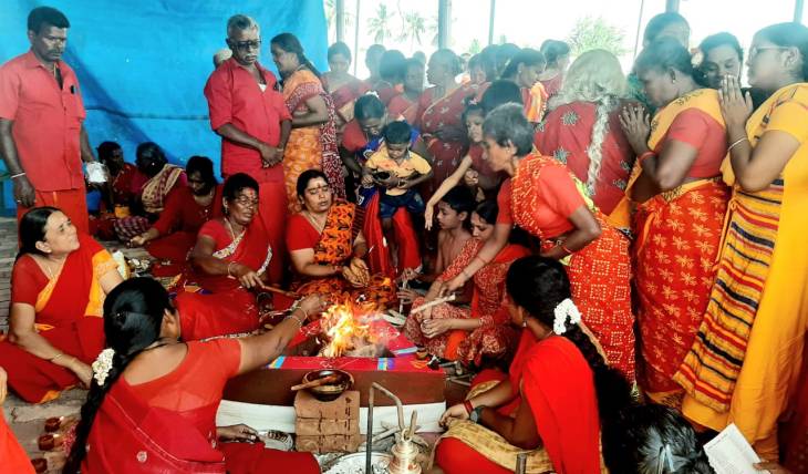 பிள்ளையார்நத்தம் கிராமத்தில் விவசாயம் வளம்பெற கலச விளக்கு வேள்வி பூஜை!