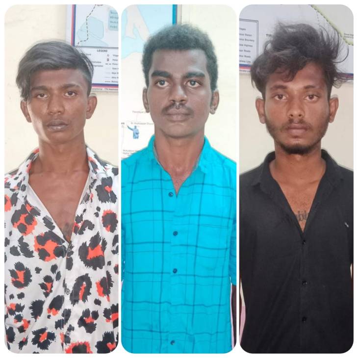 கத்தியை காட்டி வழிப்பறியில் ஈடுபட்ட 3 பேர் கைது

