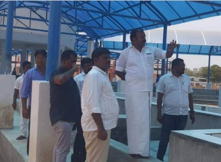 தூத்துக்குடி சலவைத்துறை கட்டுமானப்பணிகளை மேயர் ஜெகன் பெரியசாமி ஆய்வு மேற்கொண்டார்!