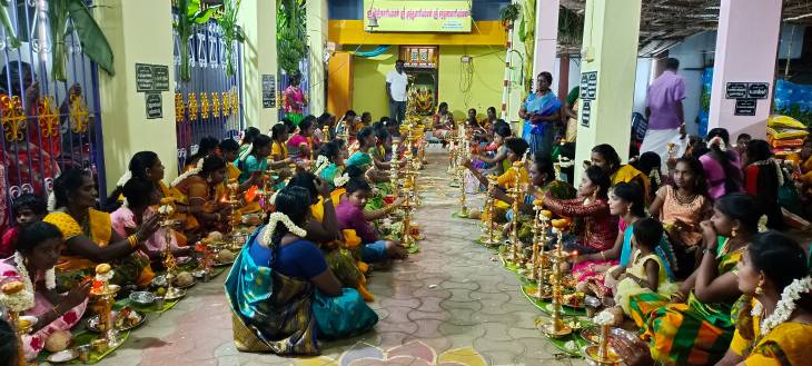 மாப்பிள்ளையூரணி முத்துமாரியம்மன் கோவிலில் கொடைவிழா - 201 திருவிளக்கு பூஜை