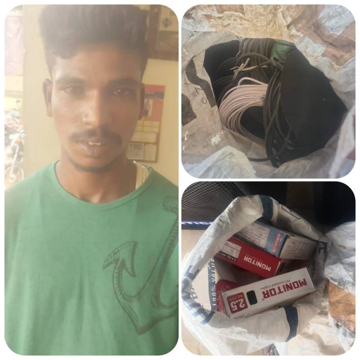 தூத்துக்குடியில் ஷட்டரை உடைத்து எலக்ட்ரானிக் கடையில் மின் வயர்களை திருடியவர் கைது