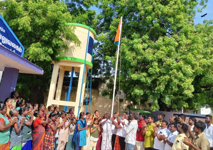 மாப்பிள்ளையூரணி ஊராட்சி மன்ற அலுவலகத்தில் 75வது சுதந்திர தின விழா