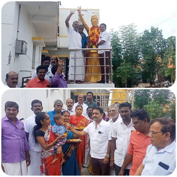 எட்டயபுரத்தில் அதிமுக பொன்விழா ஆண்டு நிறைவு கொண்டாட்டம் - எம்ஜிஆர் சிலைக்கு மாலை அணிவித்து மரியாதை!


