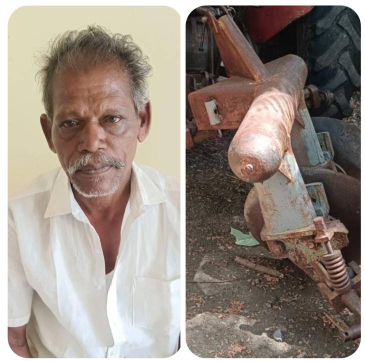 எப்போதும்வென்றான் அருகே டிராக்டர் கலப்பை இயந்திரத்தை திருடியவர் கைது! 