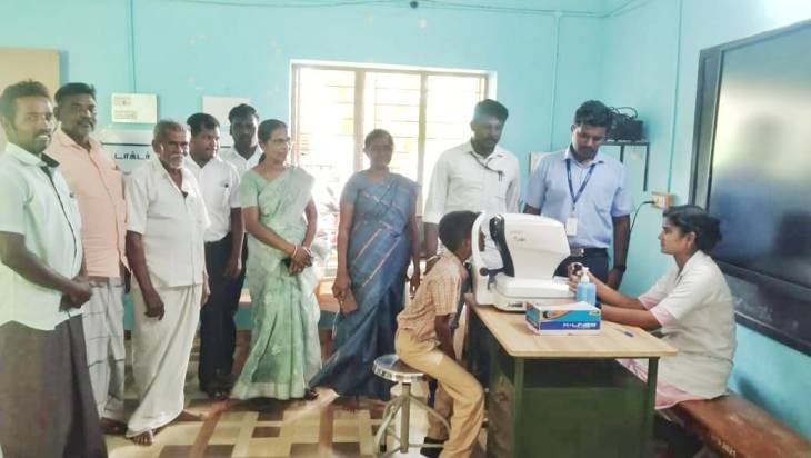 மாணவர்களுக்கான இலவச கண் பரிசோதனை முகாம்!