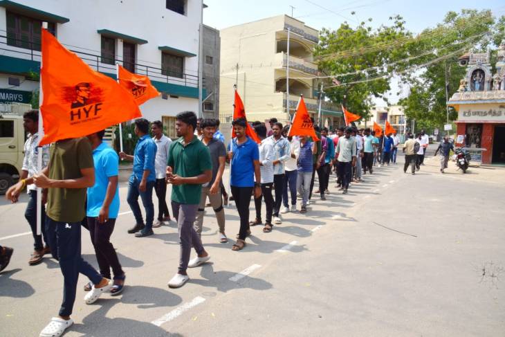 தூத்துக்குடியில் போதைக்கு எதிராக காவிக்கொடி!