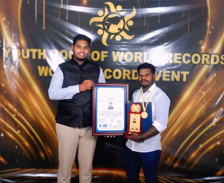 சத்தமில்லாமல் செய்யும் தூத்துக்குடி இளைஞர்... அங்கீகாரம் கொடுத்த யூத் உலக சாதனை புத்தகம்!