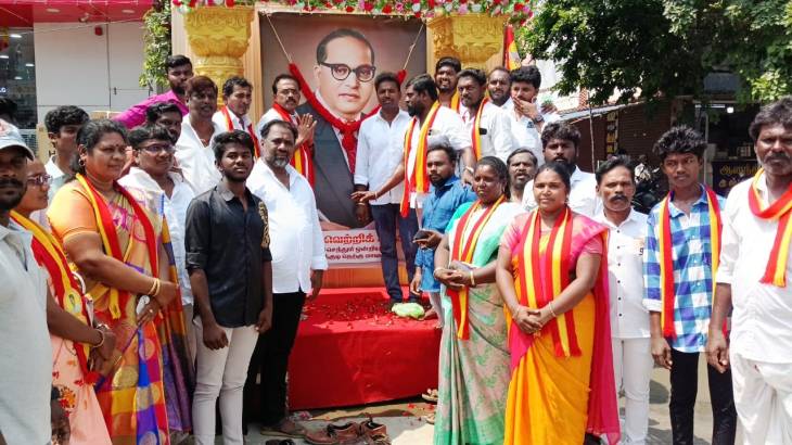 தமிழக வெற்றிக் கழகம் சார்பில் அம்பேத்கர் பிறந்த நாள் விழா