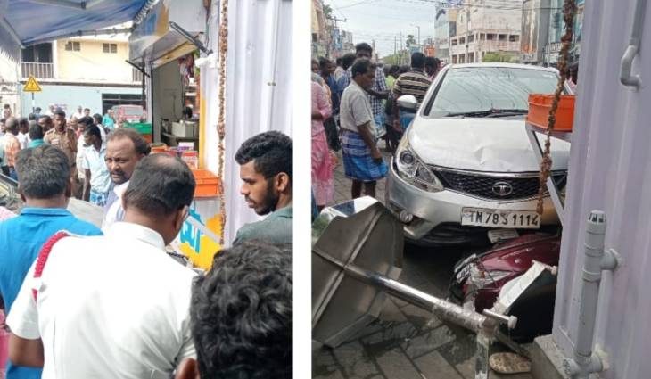 தூத்துக்குடியில் போதை ஆசாமி ஓட்டி வந்த கார் மோதி 3 பேர் காயம்!


