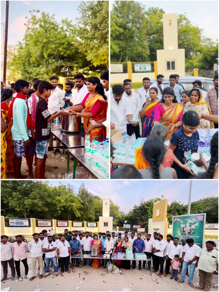 தூத்துக்குடியில் முருக பக்தர்களுக்கு உணவு : தவெக அஜிதா ஆக்னல் வழங்கினார்!