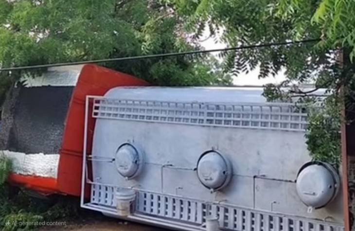 திக் திக் நிமிடம்.. குடியிருப்புப் பகுதியில் பெட்ரோல் டேங்கர் லாரி கவிழ்ந்து விபத்து!

